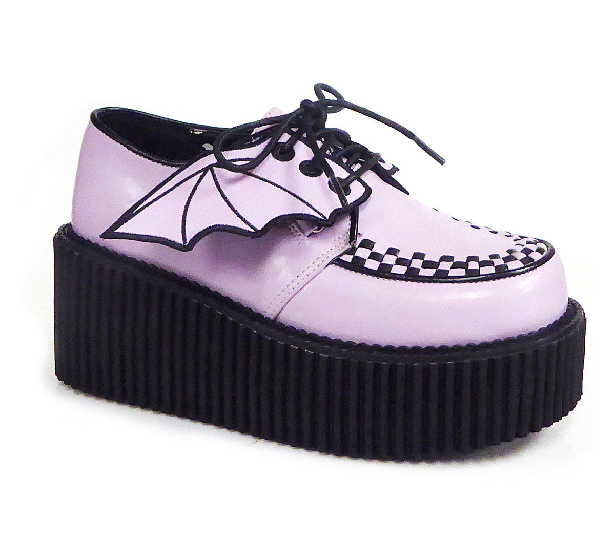 Demonia 3" Platform Creeper Shoes with Detachable Bat Wings for Women Secondary image
