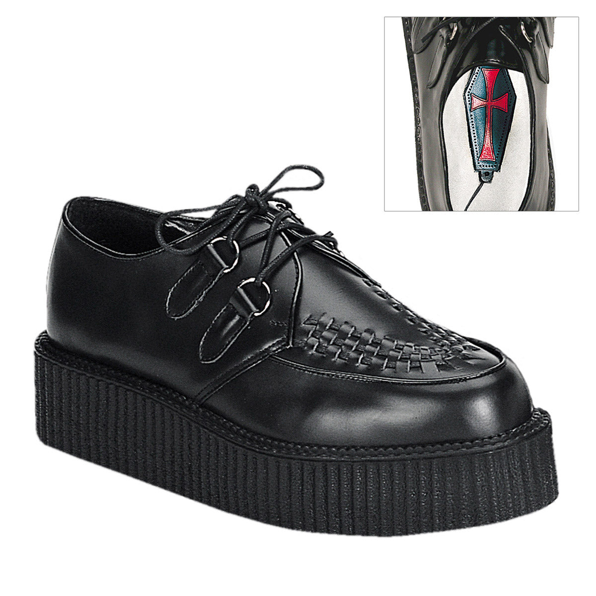 Goth Punk Rockabilly Leather Creeper Platform Boots Boat Shoes Pleaser Demonia CREEPER/402