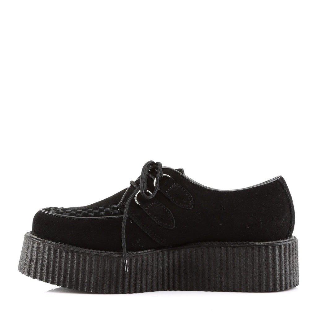 Rockabilly Punk Goth Suede Lace Platform Creeper Boots Boat Shoes Pleaser Demonia CREEPER/402S