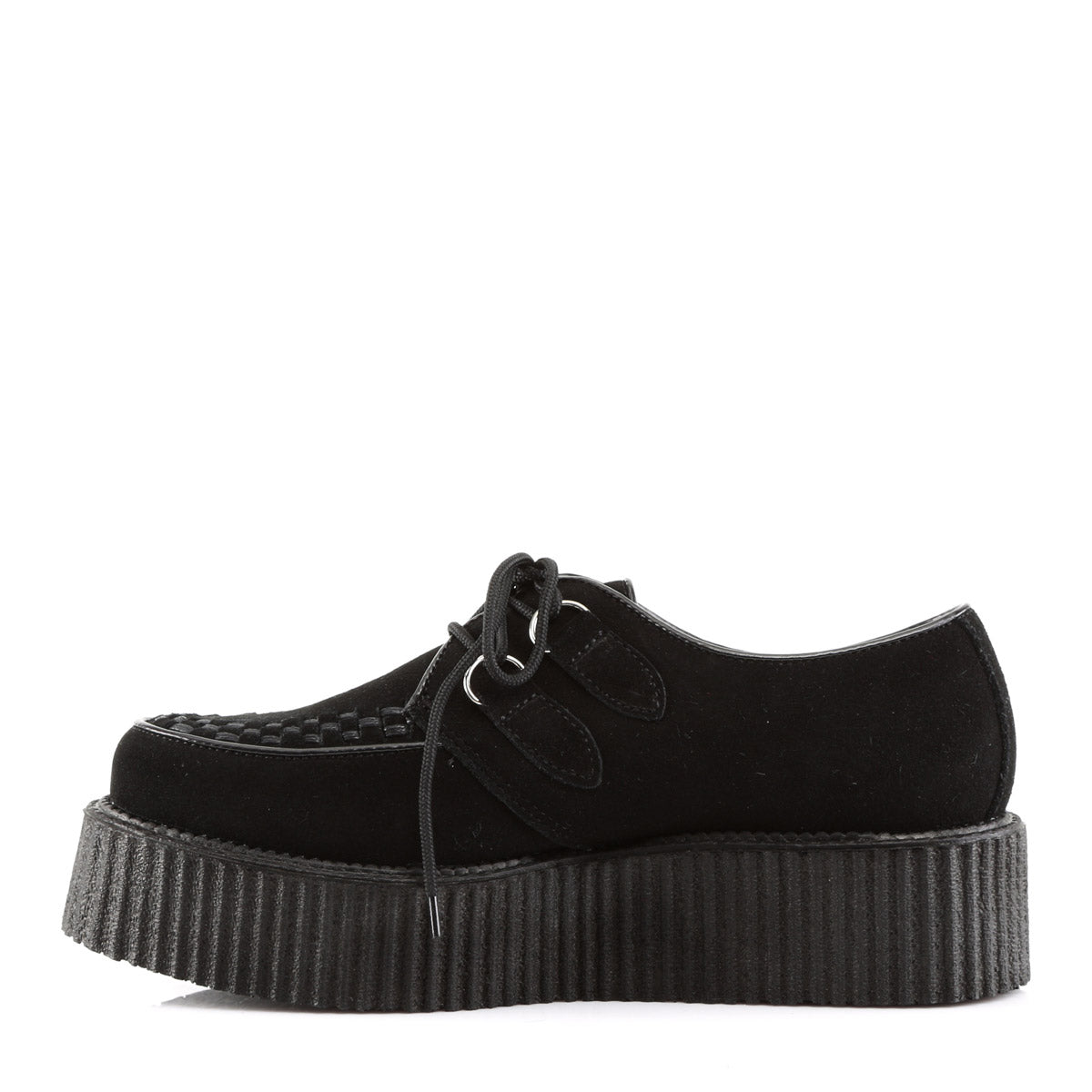 Rockabilly Punk Goth Suede Lace Platform Creeper Boots Boat Shoes Pleaser Demonia CREEPER/402S