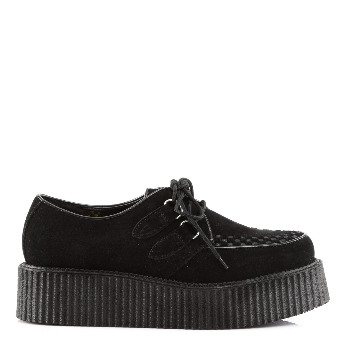 Rockabilly Punk Goth Suede Lace Platform Creeper Boots Boat Shoes Pleaser Demonia CREEPER/402S