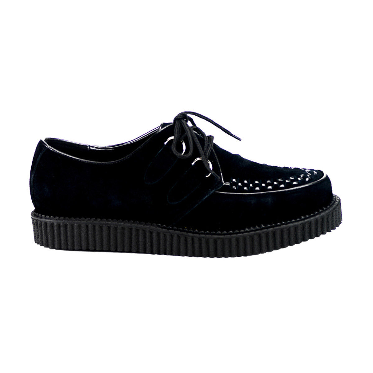 Gothic Rockabilly Punk Suede Lace Up Creeper Boots Boat Shoes Pleaser Demonia CREEPER/602S Main image