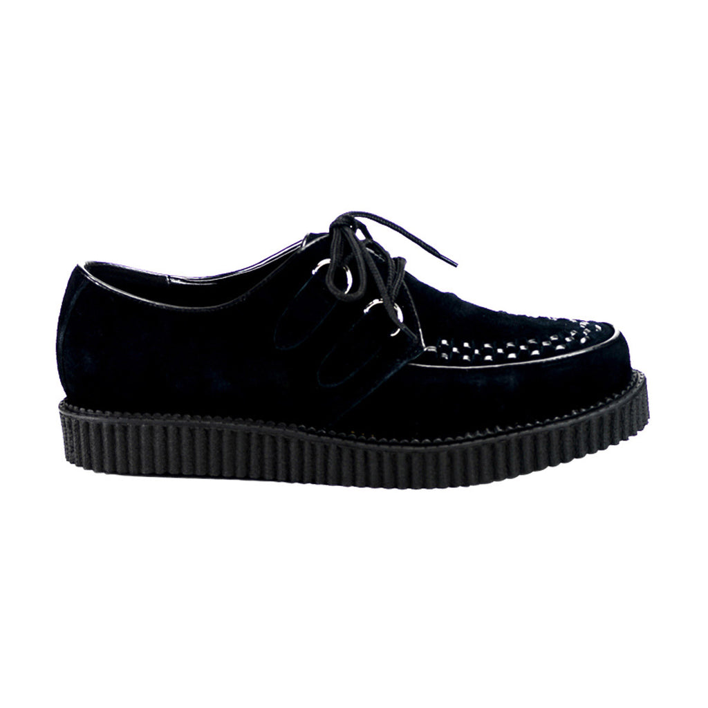 Gothic Rockabilly Punk Suede Lace Up Creeper Boots Boat Shoes Pleaser Demonia CREEPER/602S