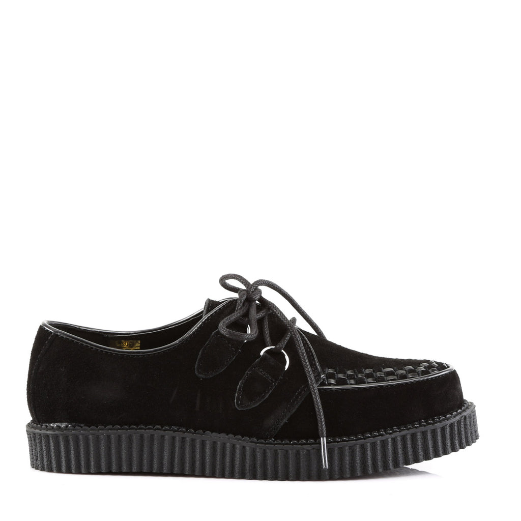 Gothic Rockabilly Punk Suede Lace Up Creeper Boots Boat Shoes Pleaser Demonia CREEPER/602S