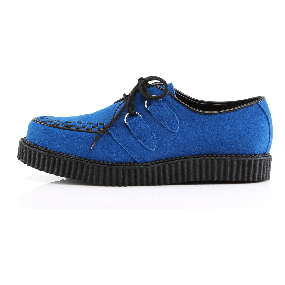 1" Pf D-ring Lace-up Creeper W/interwoven Apron & Piping Pleaser Demonia CREEPER/602S