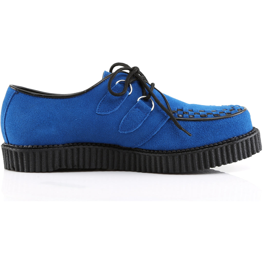 1" Pf D-ring Lace-up Creeper W/interwoven Apron & Piping Pleaser Demonia CREEPER/602S