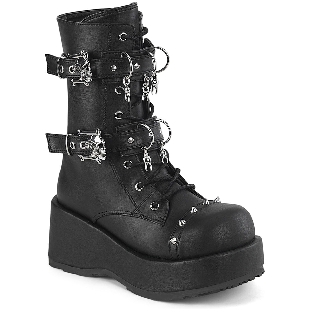 2 3/4" Platform Lace-Up Ankle Boot, Inside Zip Pleaser Demonia CUBBY/54 Main image