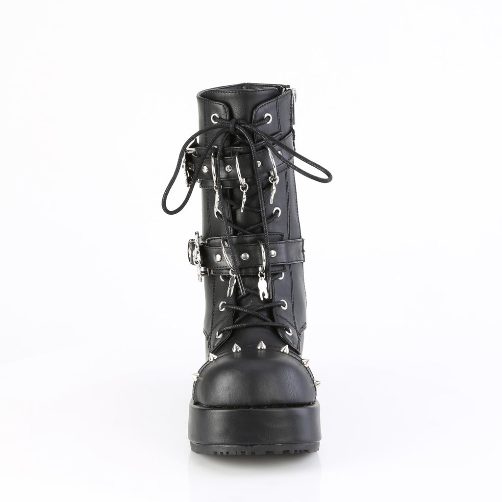 2 3/4" Platform Lace-Up Ankle Boot, Inside Zip Pleaser Demonia CUBBY/54