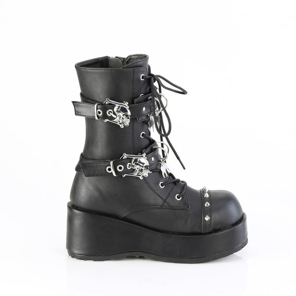 2 3/4" Platform Lace-Up Ankle Boot, Inside Zip Pleaser Demonia CUBBY/54