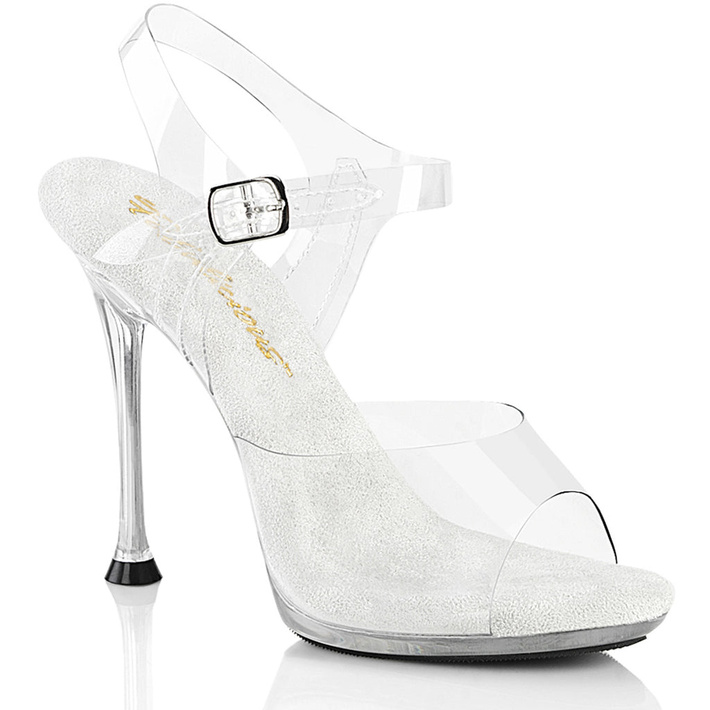 4 1/2" Heel, 2/5" Pf Ankle Strap Sandal Pleaser Fabulicious CUPID/408