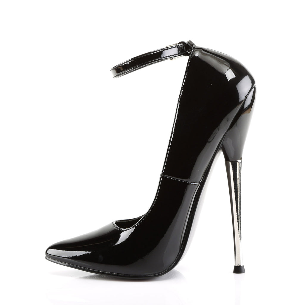 Ankle Strap Pointed Toe Brass Heel Pumps Stiletto High Heels Shoes Pleaser Devious DAGGER/12