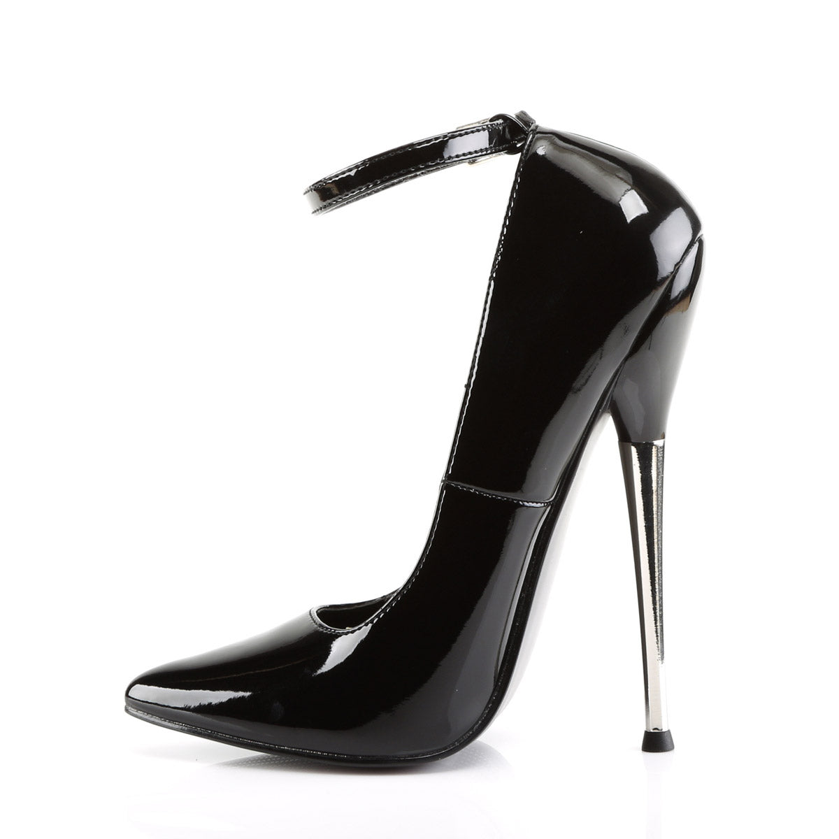 Ankle Strap Pointed Toe Brass Heel Pumps Stiletto High Heels Shoes Pleaser Devious DAGGER/12