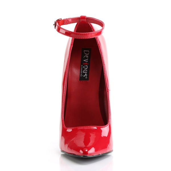 Ankle Strap Pointed Toe Brass Heel Pumps Stiletto High Heels Shoes Pleaser Devious DAGGER/12