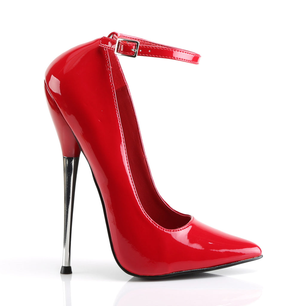 Ankle Strap Pointed Toe Brass Heel Pumps Stiletto High Heels Shoes Pleaser Devious DAGGER/12