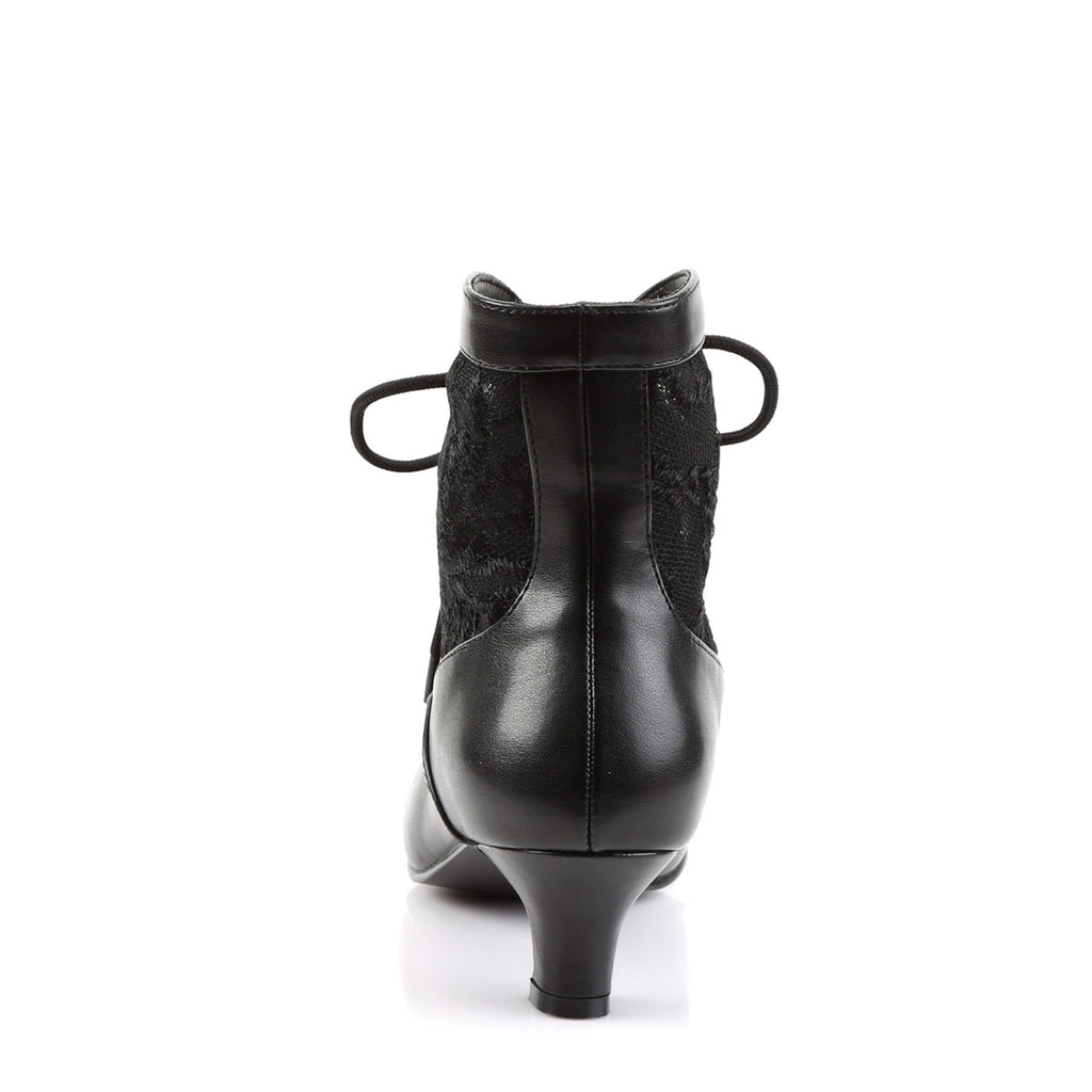 Sexy Lace Victorian Ankle Booties Pioneer No Zip Kitten Heels Shoes Pleaser Funtasma DAME/05