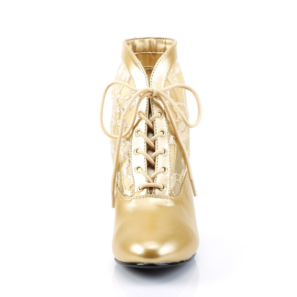 Sexy Lace Victorian Ankle Booties Pioneer No Zip Kitten Heels Shoes Pleaser Funtasma DAME/05