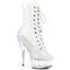 6" Heel, 1 3/4" Pf Clear Peep Toe Lace-Up Ankle Boot Pleaser Pleaser DELIGHT/1021C