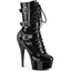 6" Heel, 1 3/4" Pf Lace-Up Multi Buckle Ankle Boot, Side Zip Pleaser Pleaser DELIGHT/1043
