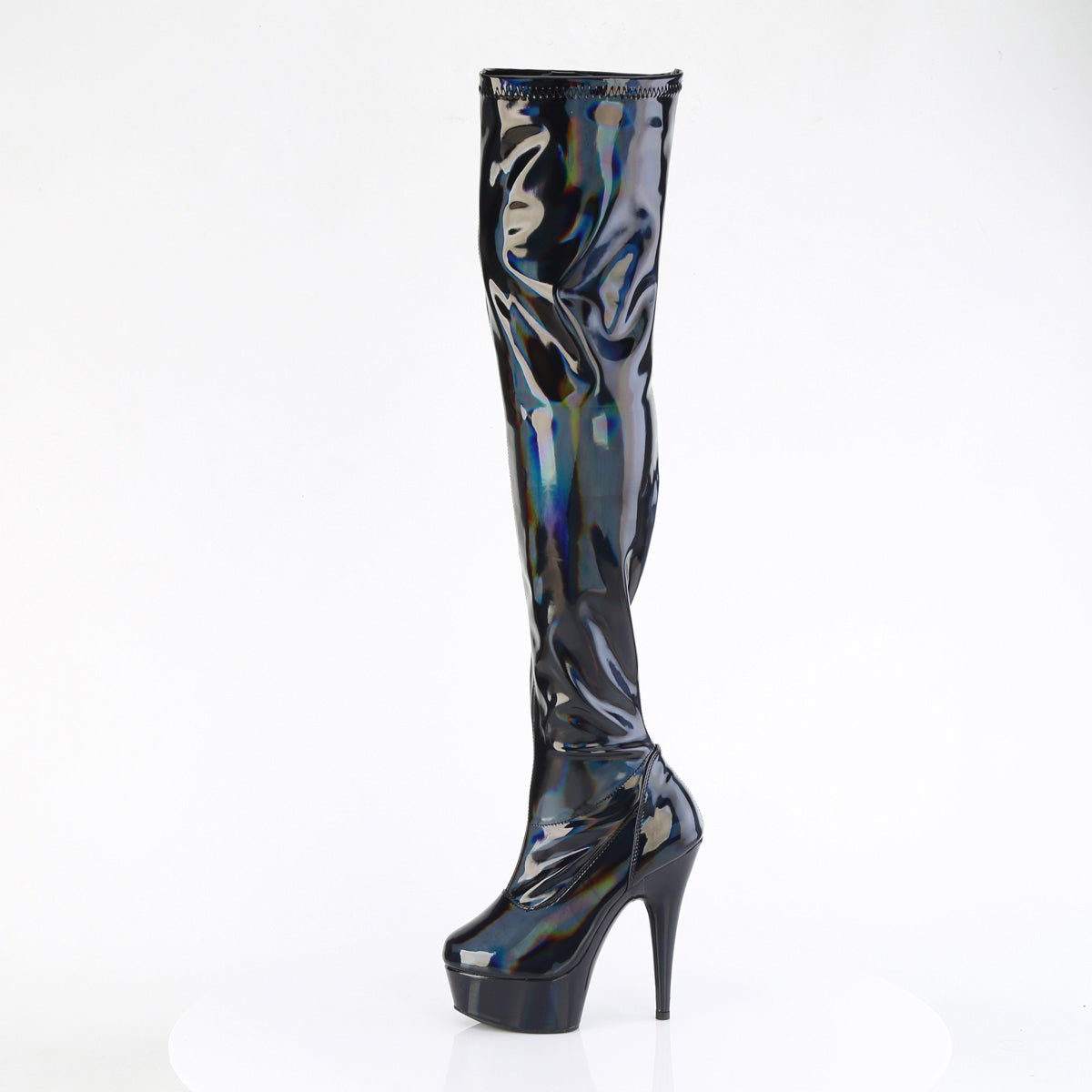 6" Heel, 1 3/4" Pf Stretch Thigh Boot,  12" Side Zip Pleaser Pleaser DELIGHT/3000HWR