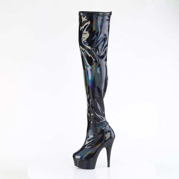6" Heel, 1 3/4" Pf Stretch Thigh Boot,  12" Side Zip Pleaser Pleaser DELIGHT/3000HWR