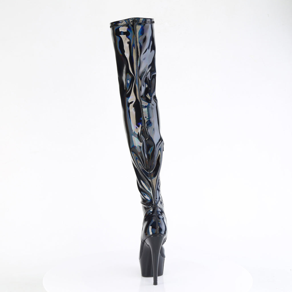 6" Heel, 1 3/4" Pf Stretch Thigh Boot,  12" Side Zip Pleaser Pleaser DELIGHT/3000HWR