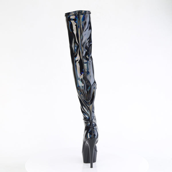 6" Heel, 1 3/4" Pf Stretch Thigh Boot,  12" Side Zip Pleaser Pleaser DELIGHT/3000HWR