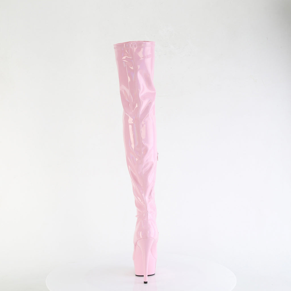 6" Heel, 1 3/4" Pf Stretch Thigh Boot,  12" Side Zip Pleaser Pleaser DELIGHT/3000HWR