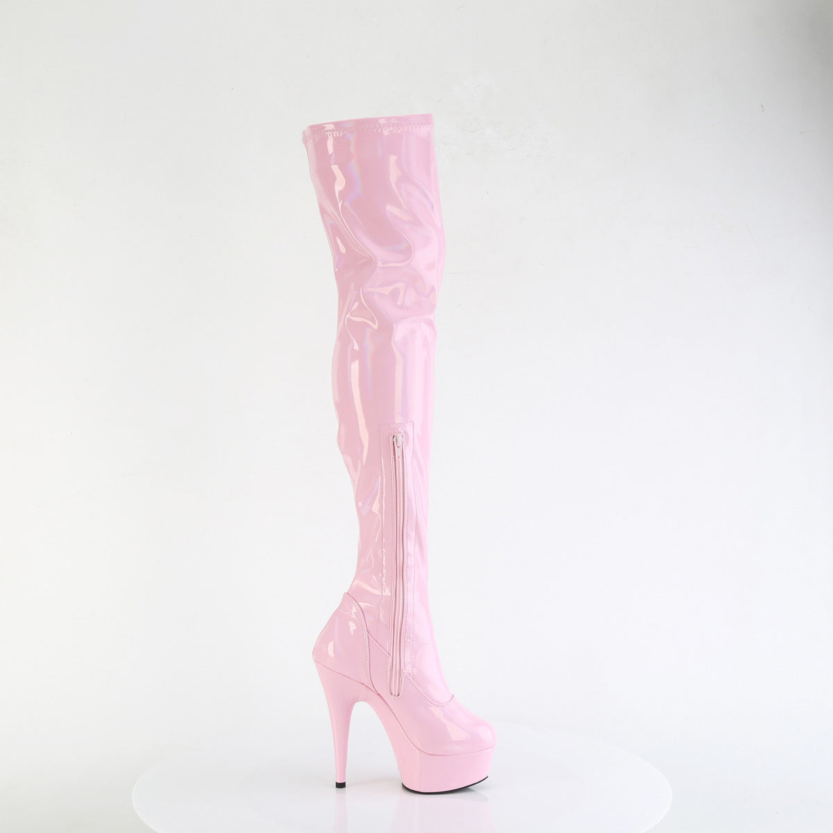 6" Heel, 1 3/4" Pf Stretch Thigh Boot,  12" Side Zip Pleaser Pleaser DELIGHT/3000HWR