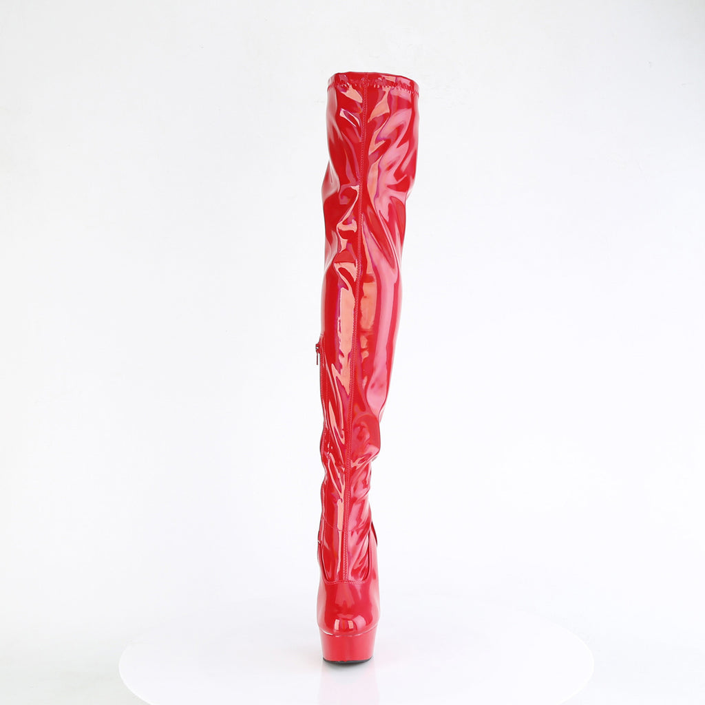 6" Heel, 1 3/4" Pf Stretch Thigh Boot,  12" Side Zip Pleaser Pleaser DELIGHT/3000HWR