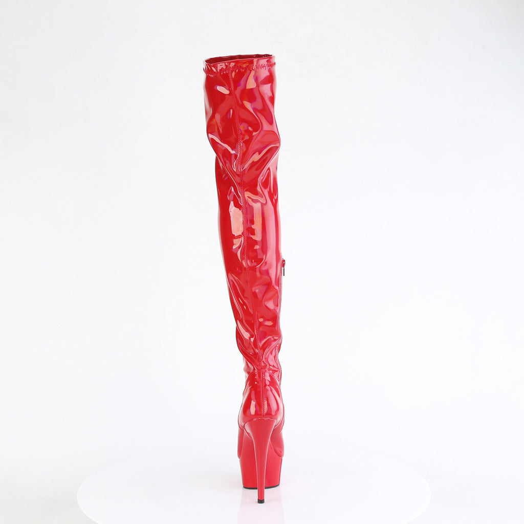6" Heel, 1 3/4" Pf Stretch Thigh Boot,  12" Side Zip Pleaser Pleaser DELIGHT/3000HWR