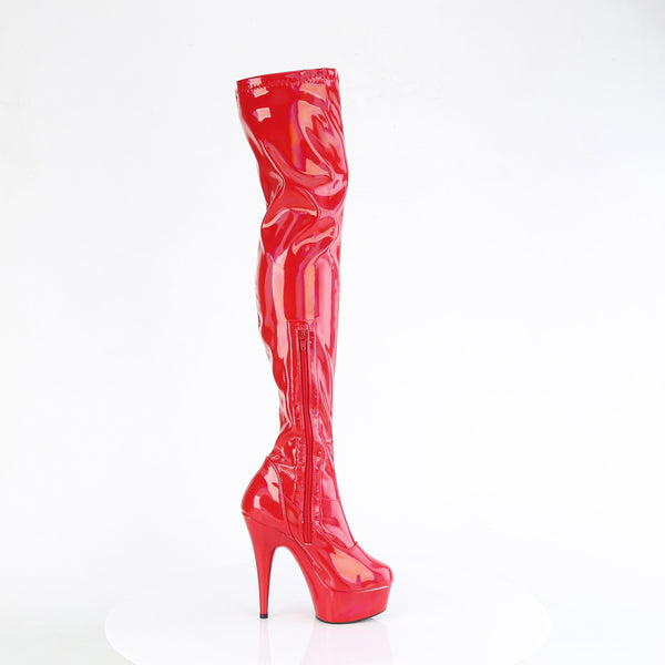 6" Heel, 1 3/4" Pf Stretch Thigh Boot,  12" Side Zip Pleaser Pleaser DELIGHT/3000HWR