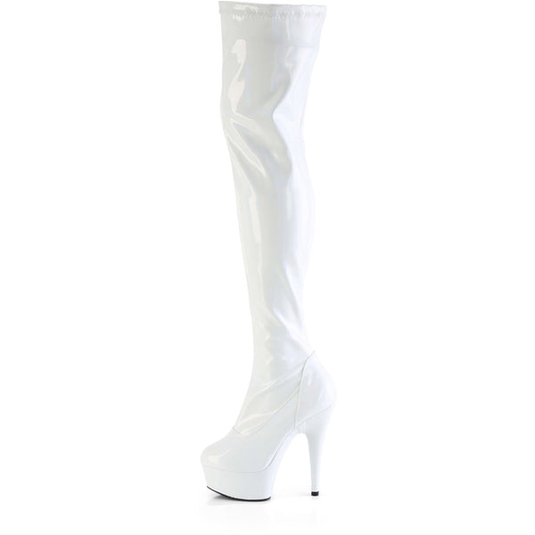 6" Heel, 1 3/4" Pf Stretch Thigh Boot,  12" Side Zip Pleaser Pleaser DELIGHT/3000HWR