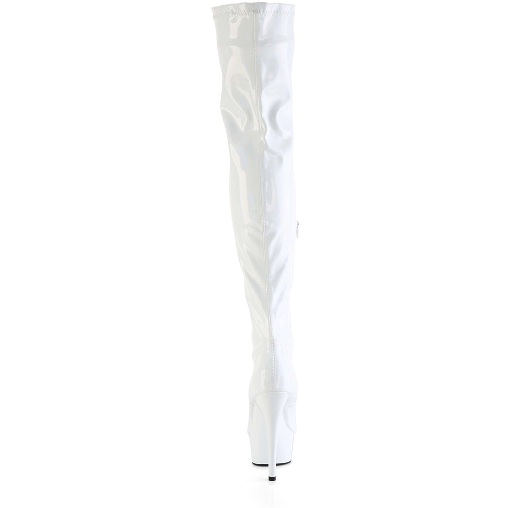 6" Heel, 1 3/4" Pf Stretch Thigh Boot,  12" Side Zip Pleaser Pleaser DELIGHT/3000HWR