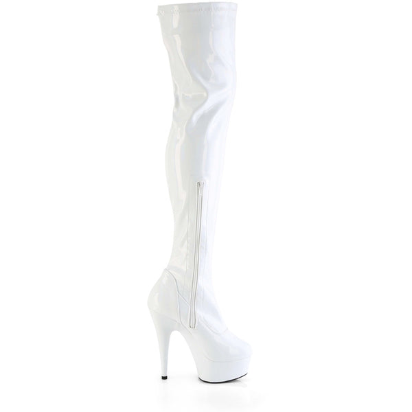 6" Heel, 1 3/4" Pf Stretch Thigh Boot,  12" Side Zip Pleaser Pleaser DELIGHT/3000HWR