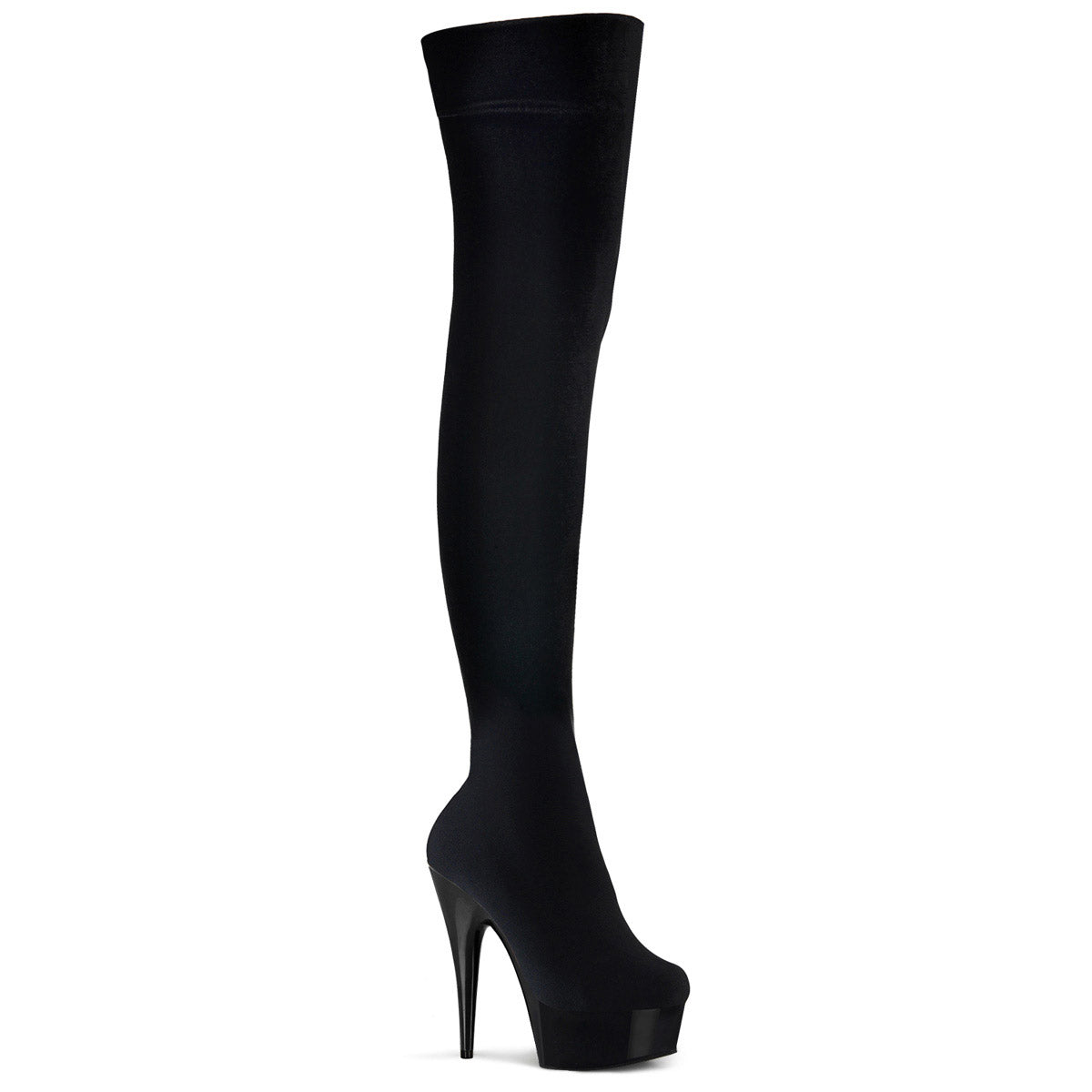 Sexy Stretch Thigh High Zip Side Platform Stiletto Heel Boots Shoes Pleaser Pleaser DELIGHT/3002 Main image