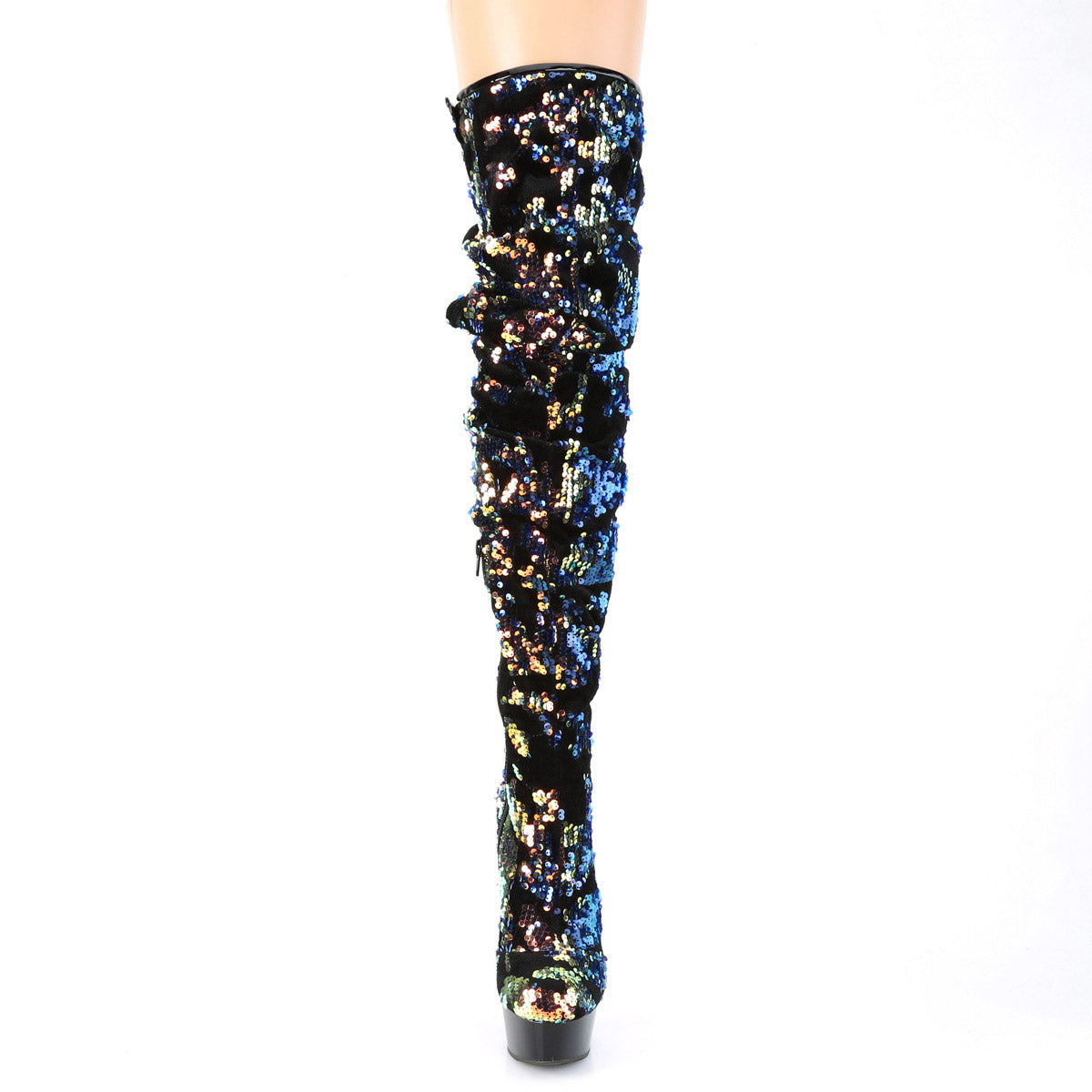 6" Heel, 1 3/4" Pf Slouch Thigh Boot, Side Zip Pleaser Pleaser DELIGHT/3004
