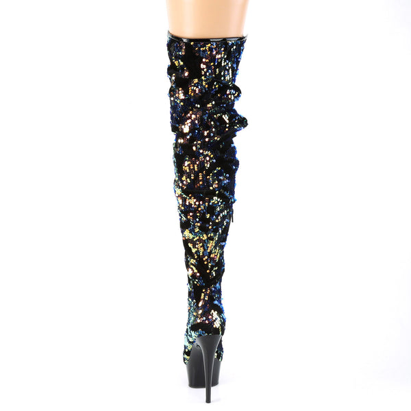 6" Heel, 1 3/4" Pf Slouch Thigh Boot, Side Zip Pleaser Pleaser DELIGHT/3004