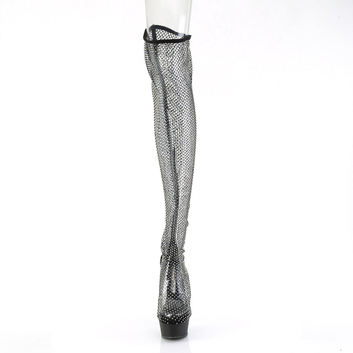 Pleaser 6" Heel Mesh Thigh High Platform Stiletto Boots Secondary image