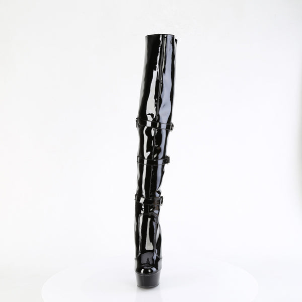 6" Heel, 1 3/4" Pf Triple Buckle Strap Otk Boot, Side Zip Pleaser Pleaser DELIGHT/3018