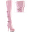 6" Heel, 1 3/4" Pf Triple Buckle Strap Otk Boot, Side Zip Pleaser Pleaser DELIGHT/3018