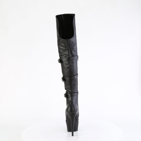 6" Heel, 1 3/4" Pf Triple Buckle Strap Otk Boot, Side Zip Pleaser Pleaser DELIGHT/3018