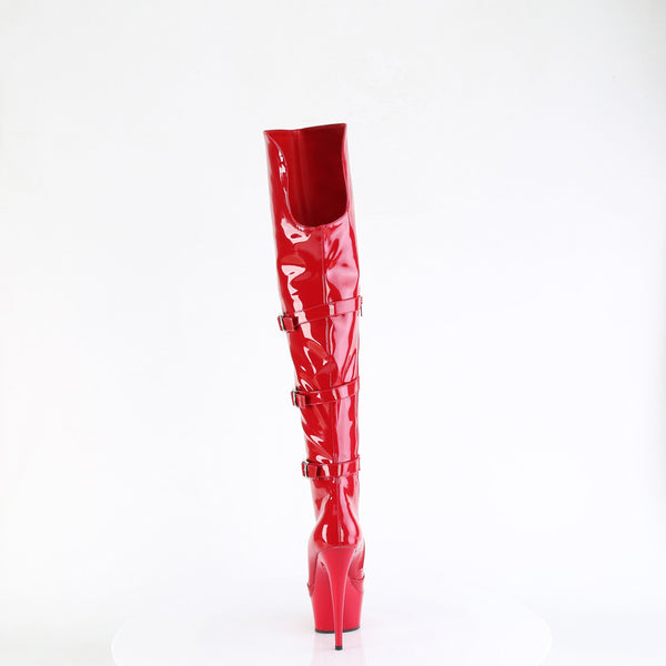 6" Heel, 1 3/4" Pf Triple Buckle Strap Otk Boot, Side Zip Pleaser Pleaser DELIGHT/3018