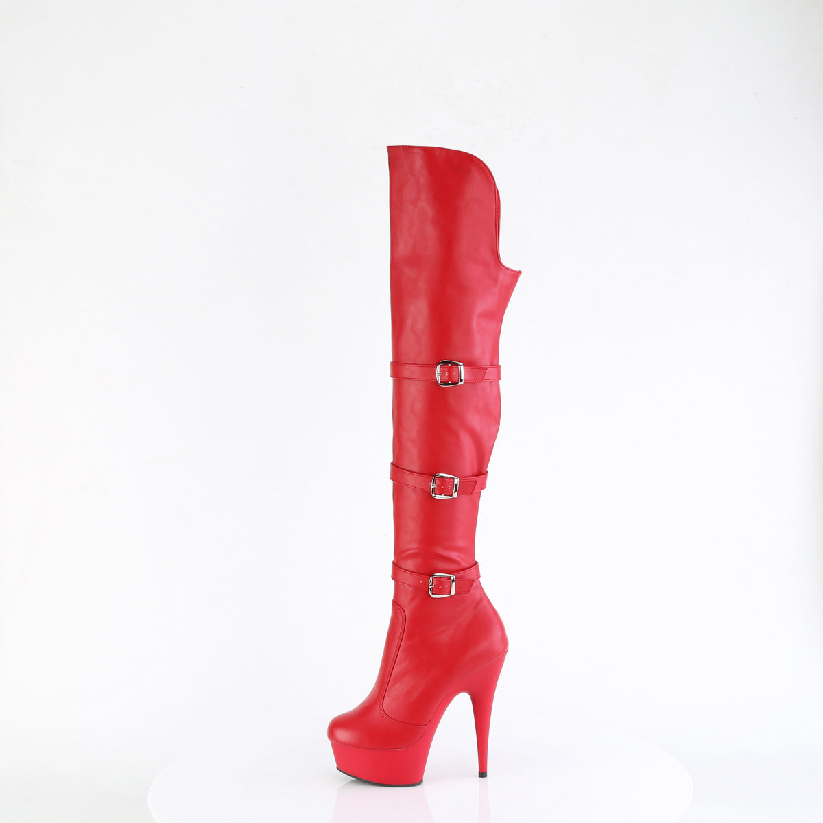 6" Heel, 1 3/4" Pf Triple Buckle Strap Otk Boot, Side Zip Pleaser Pleaser DELIGHT/3018