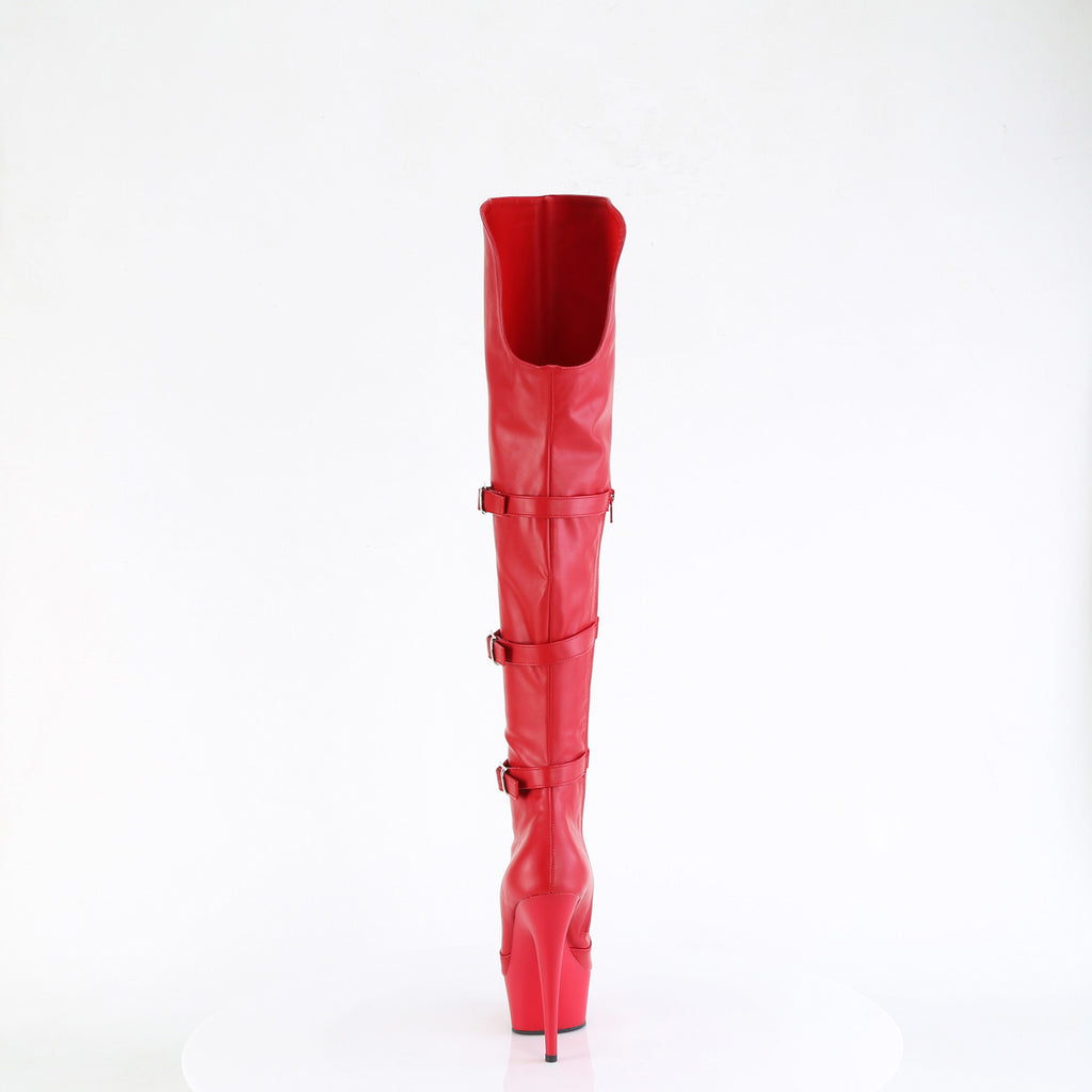 6" Heel, 1 3/4" Pf Triple Buckle Strap Otk Boot, Side Zip Pleaser Pleaser DELIGHT/3018