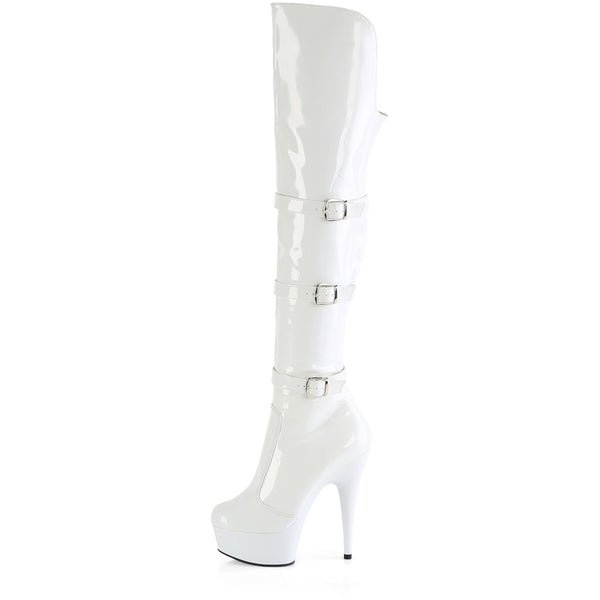 6" Heel, 1 3/4" Pf Triple Buckle Strap Otk Boot, Side Zip Pleaser Pleaser DELIGHT/3018