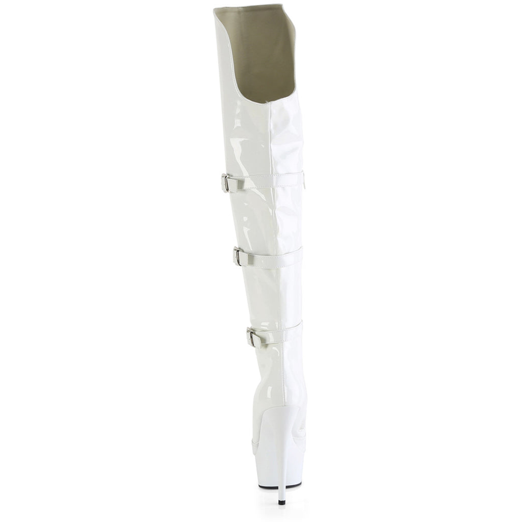 6" Heel, 1 3/4" Pf Triple Buckle Strap Otk Boot, Side Zip Pleaser Pleaser DELIGHT/3018