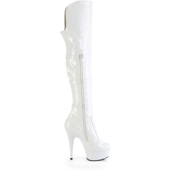 6" Heel, 1 3/4" Pf Triple Buckle Strap Otk Boot, Side Zip Pleaser Pleaser DELIGHT/3018
