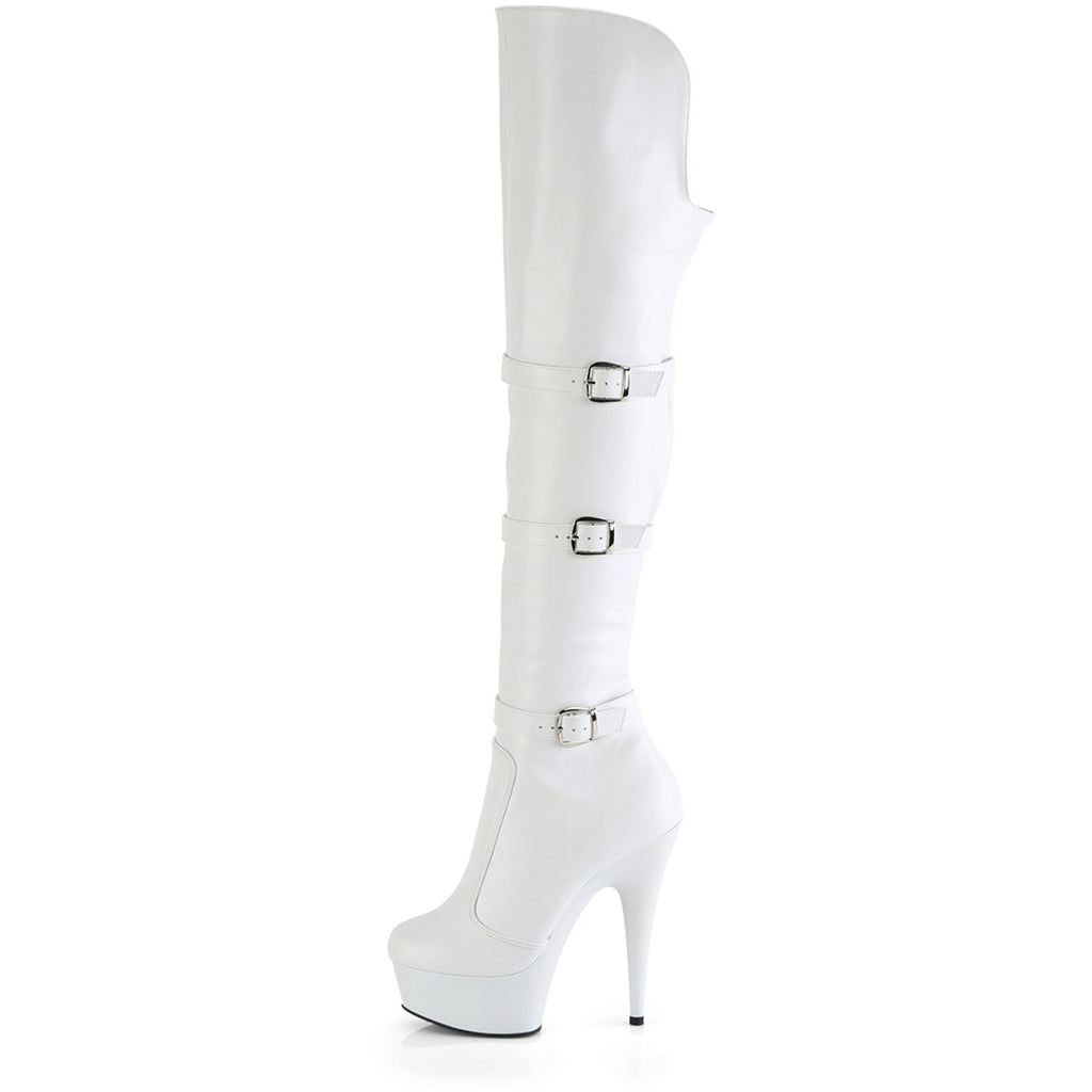 6" Heel, 1 3/4" Pf Triple Buckle Strap Otk Boot, Side Zip Pleaser Pleaser DELIGHT/3018