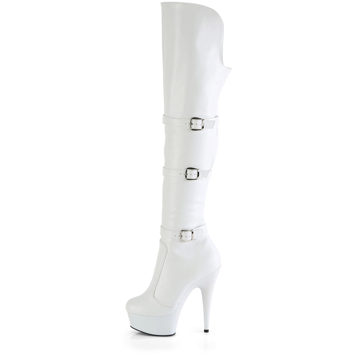 6" Heel, 1 3/4" Pf Triple Buckle Strap Otk Boot, Side Zip Pleaser Pleaser DELIGHT/3018