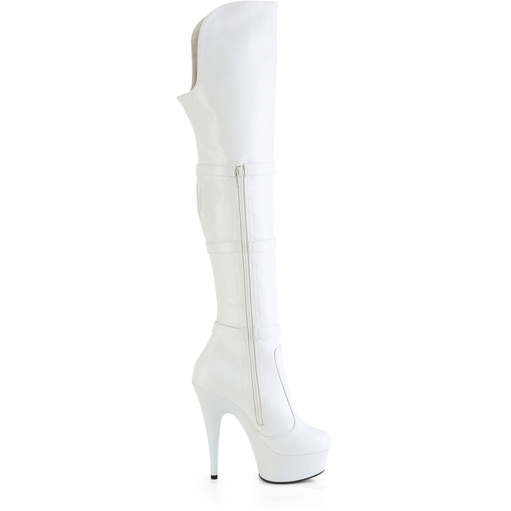 6" Heel, 1 3/4" Pf Triple Buckle Strap Otk Boot, Side Zip Pleaser Pleaser DELIGHT/3018